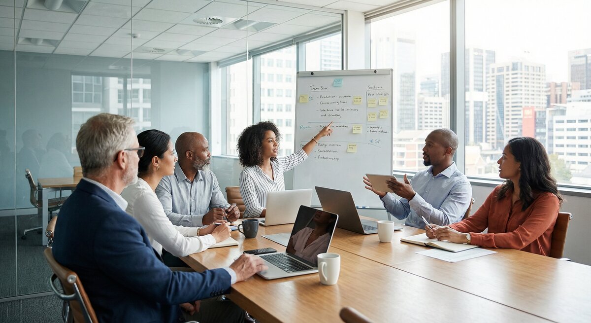 Professional team collaboration